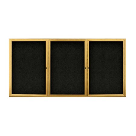 United Visual Products Sliding Door Indoor Enclosed Corkboard, 9 UV9030ACS-WHITE-BUFF